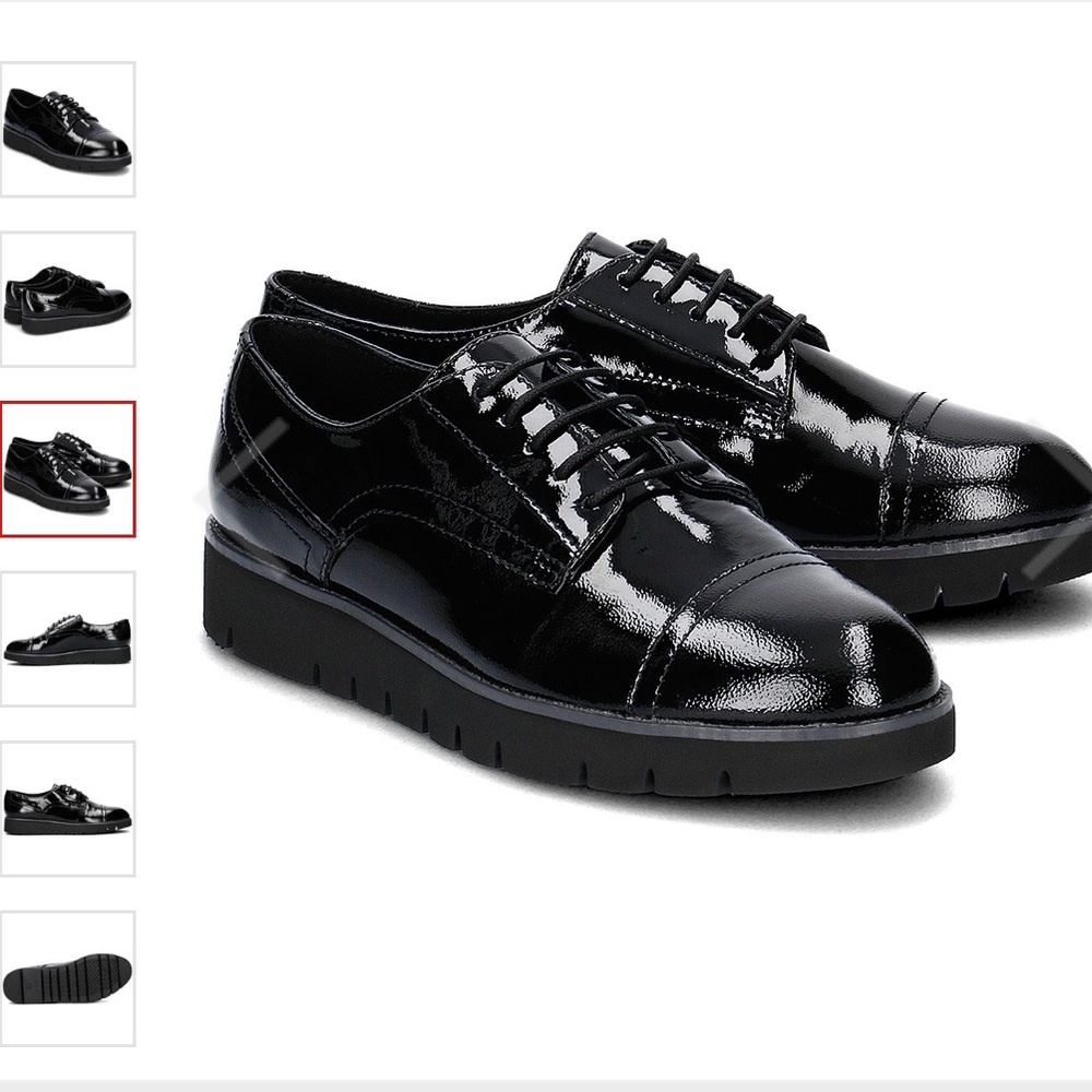 Geox Blenda black patent shoes